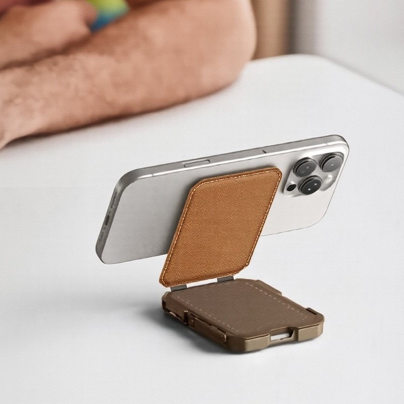 Magnetisk pung med stativ