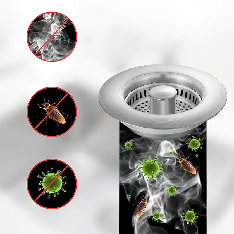 Opgraderet 3-i-1 afløbssi til køkkenvask