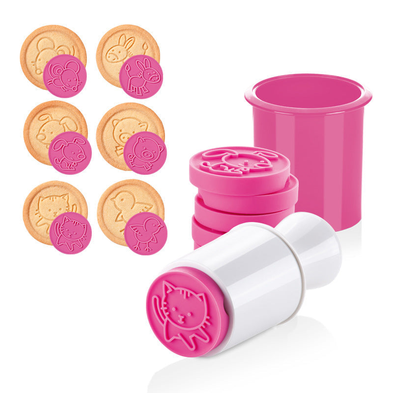 Non-Stick Cookie Stempel &Cutter (5 mønstre)