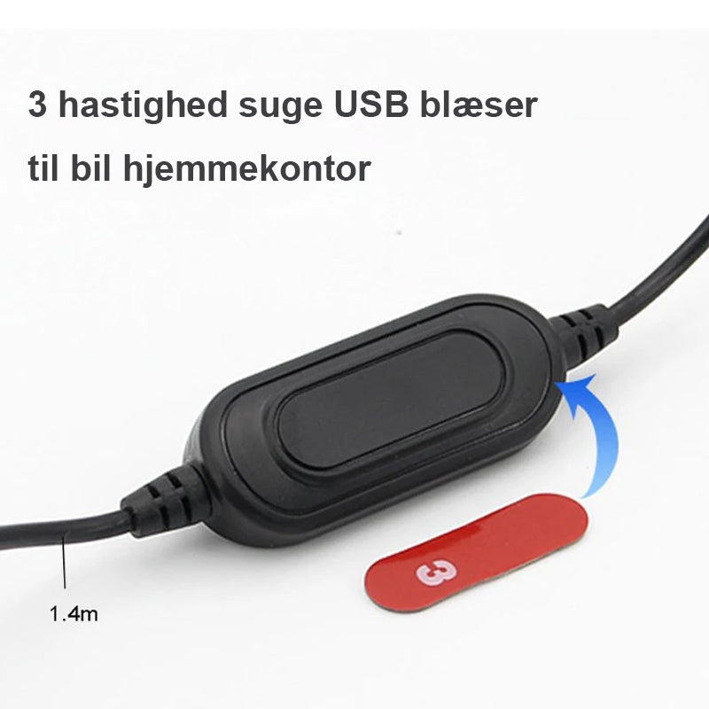 Universal justerbar USB dobbeltventilator