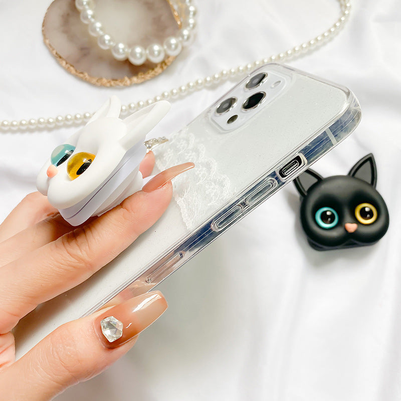3D telefonholder med minispejl i sødt killing-motiv