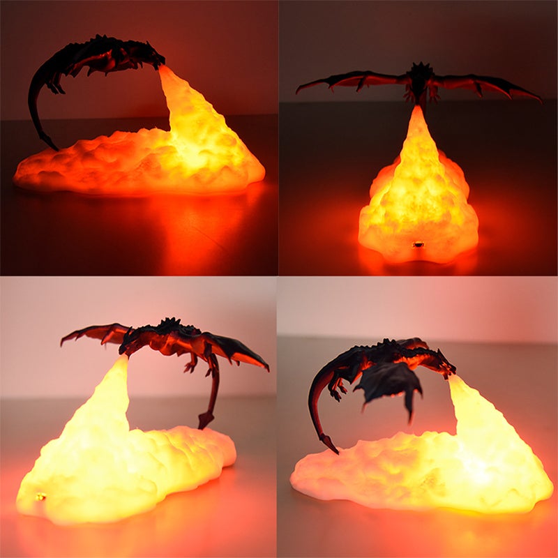 3D LED Realistisk dragenatlampe