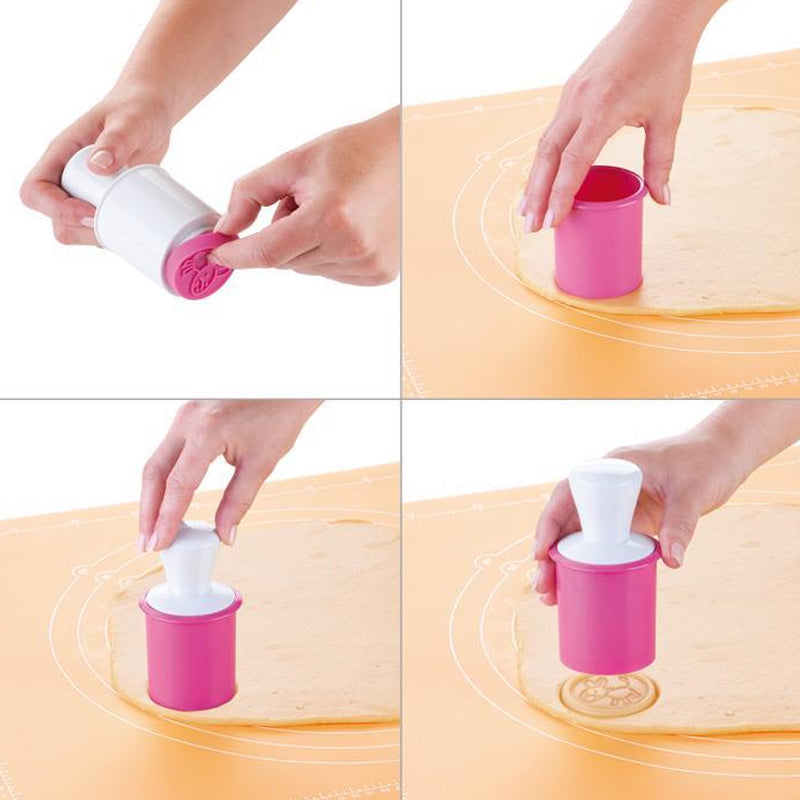 Non-Stick Cookie Stempel &Cutter (5 mønstre)