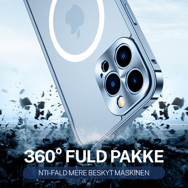 Magnetisk opladende iPhone cover i metalstel