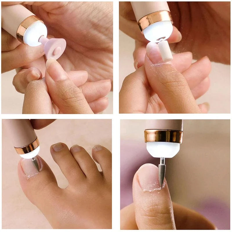 Professionelt manicure-sæt med elektrisk neglemaskine