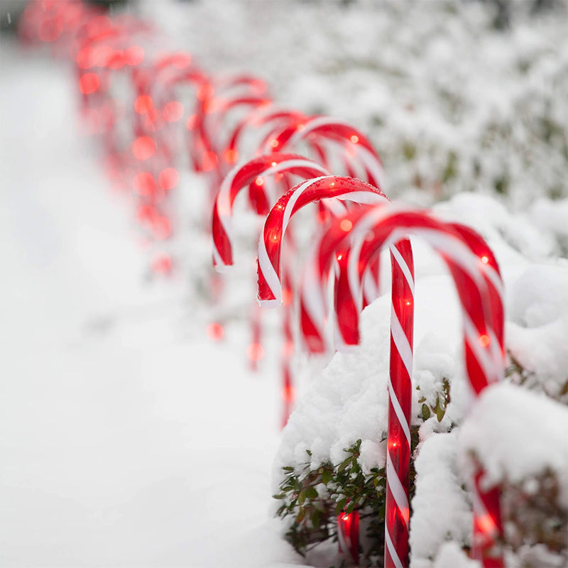 Solcelledrevne julestok dekorationslys