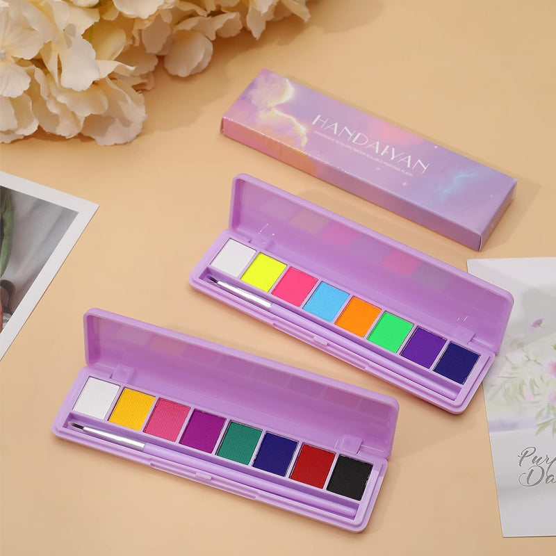 Vandopløselig fluorescerende makeup-palette