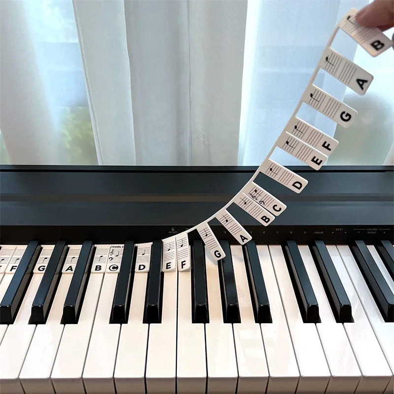 Aftagelige nodeetiketter til klaver og keyboard