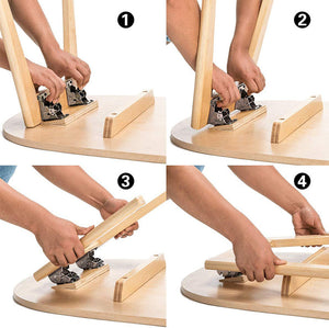 Hængsel til foldbare bordben