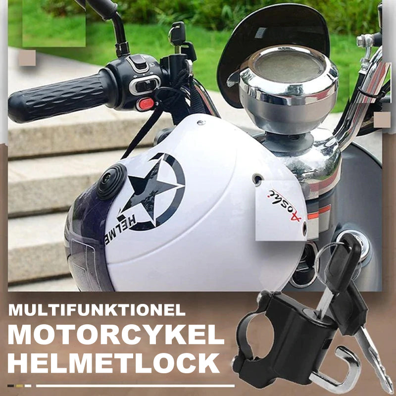 Multifunktionel lås til motorcykelhjelm