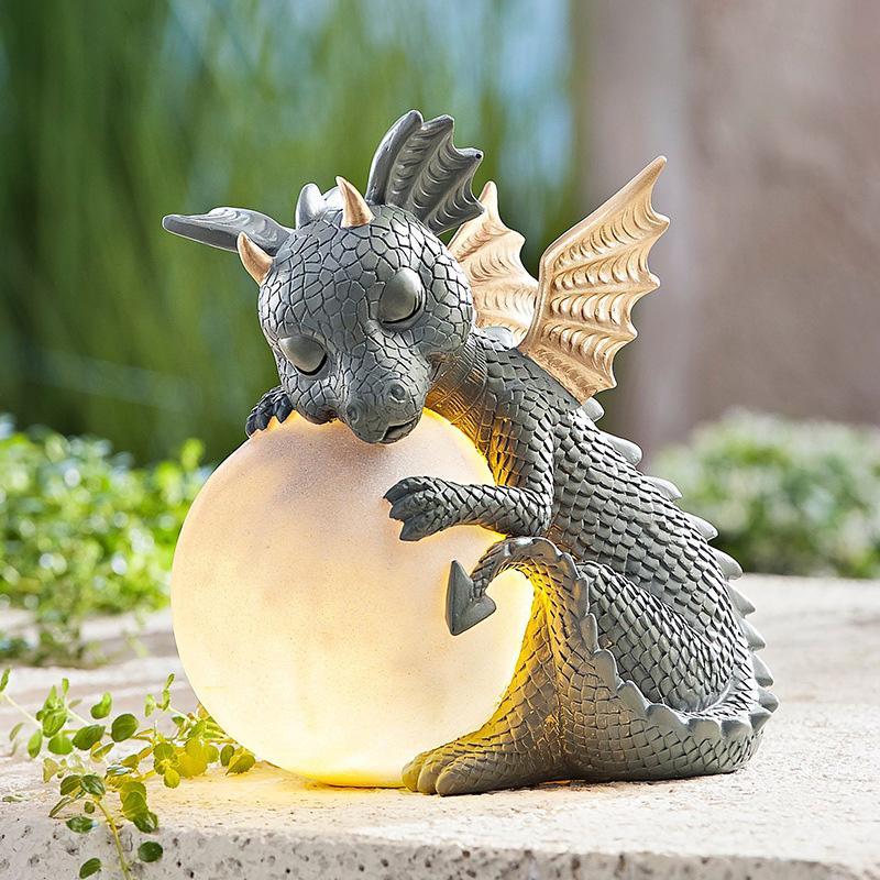 MystiCalls Garden Dragon mediteret statue indsamling