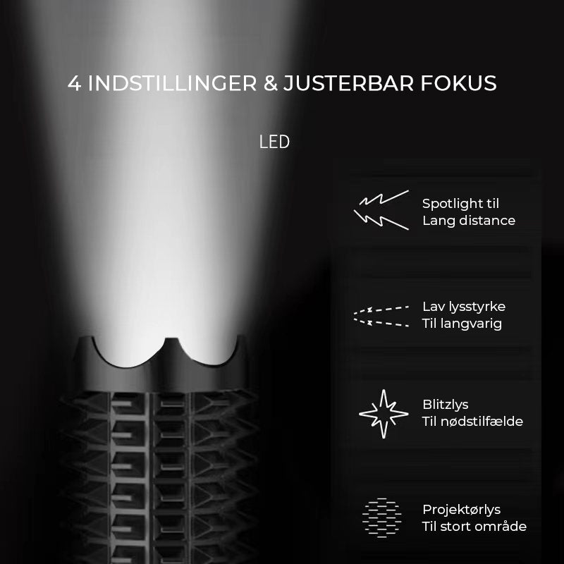 Robust genopladelig lommelygte