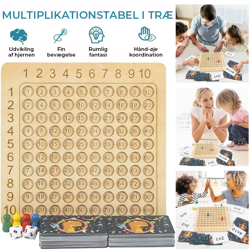 Montessori Multiplikations-brætspil i træ