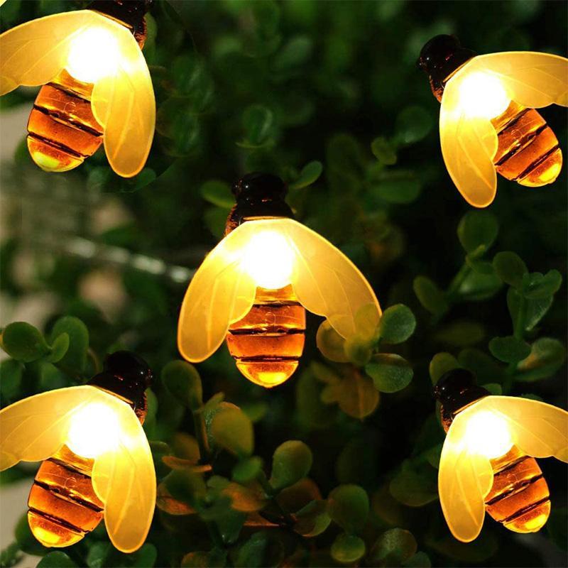 Solcelledrevent LED Honningbi-lys