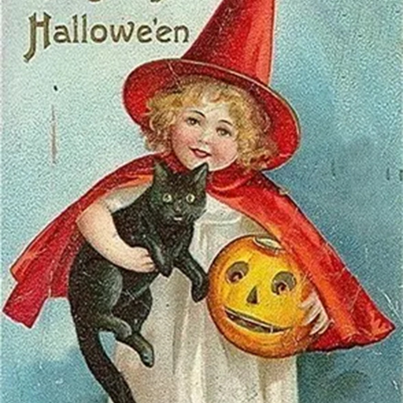 Vintage Halloween postkortsæt (24 stk)