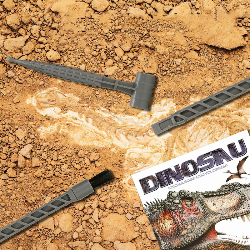 Legetøjssæt til udgravning af fossiler fra dinosaurer