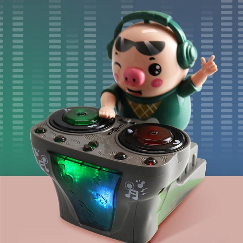 DJ elektrisk musik dansende gris legetøj