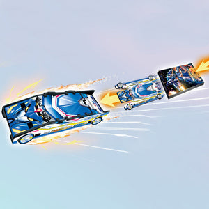 Pop-ud kort med hurtige biler