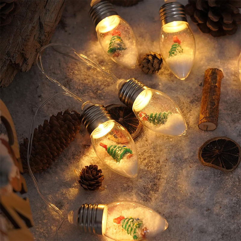 LED lyskæde med søde julemotiver