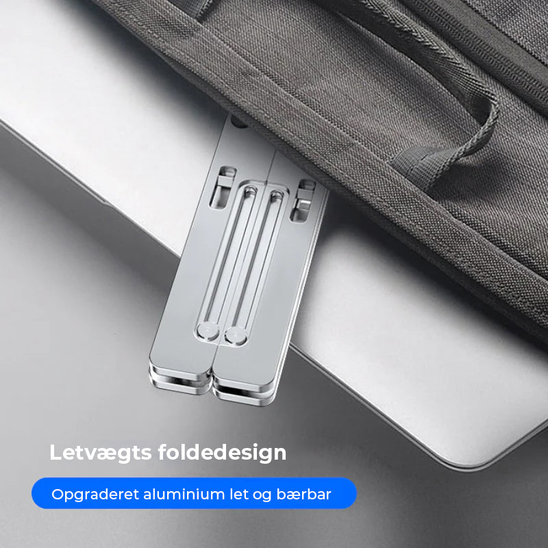 Sammenfoldeligt computerstativ med elevation i aluminiumslegering