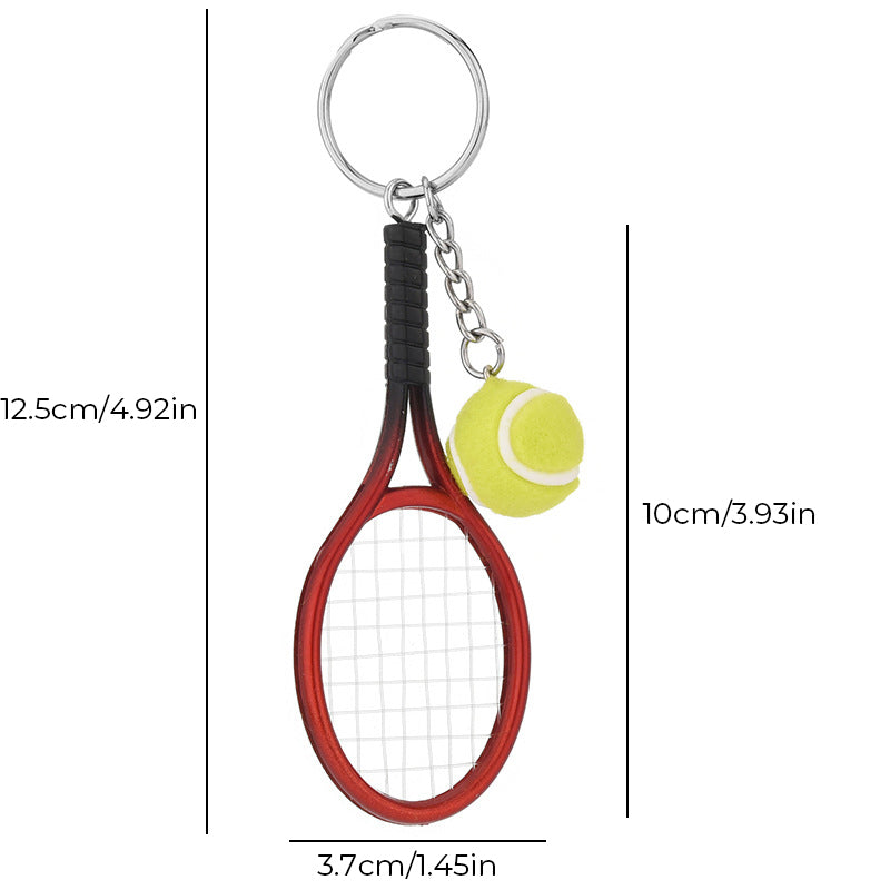 Mini tennisketcher nøglering