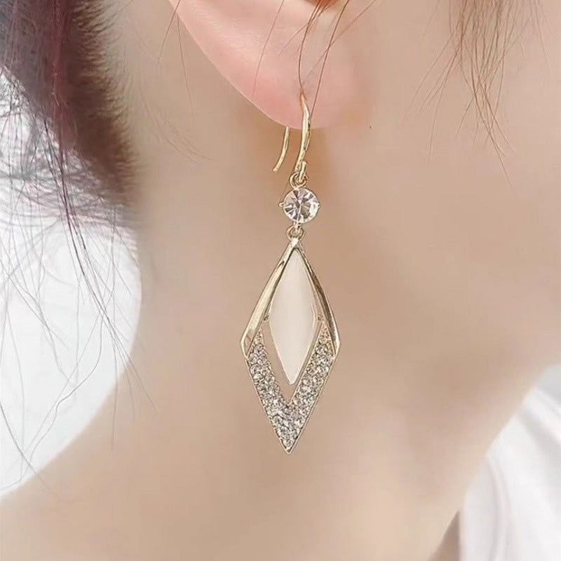 Diamant zirkon mode øreringe