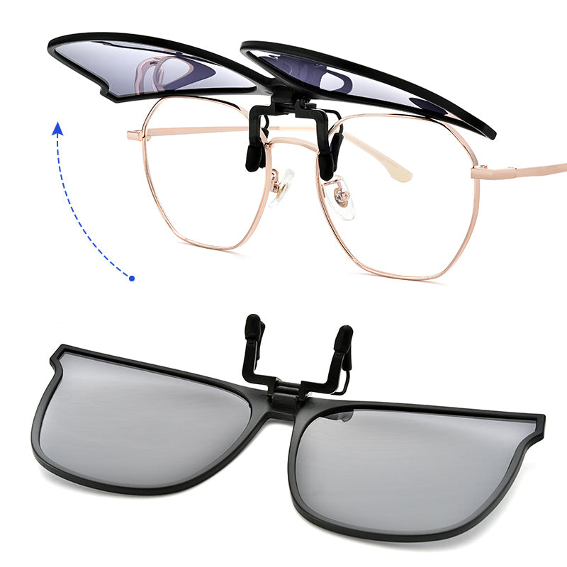 Nye polariserede clip-on Flip Up-solbriller