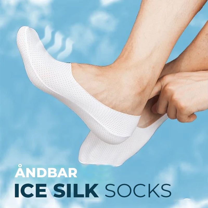 Åndbare Is silke sokker