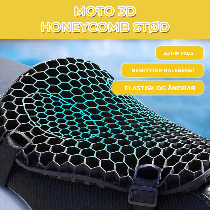 Honeycomb 3D åndbar motorcykel sædehynde dækker
