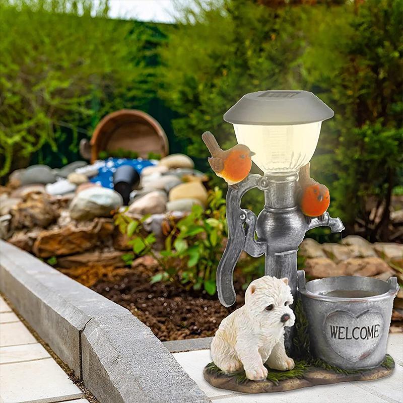 Kat og Hund LED-lysskulptur