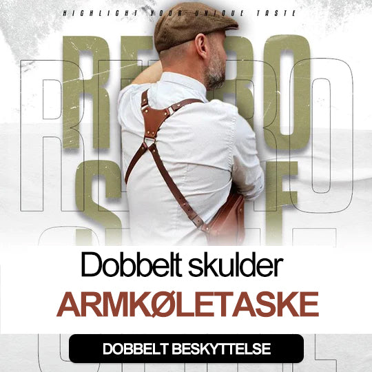 Dobbeltskuldret armhule-hylstertaske