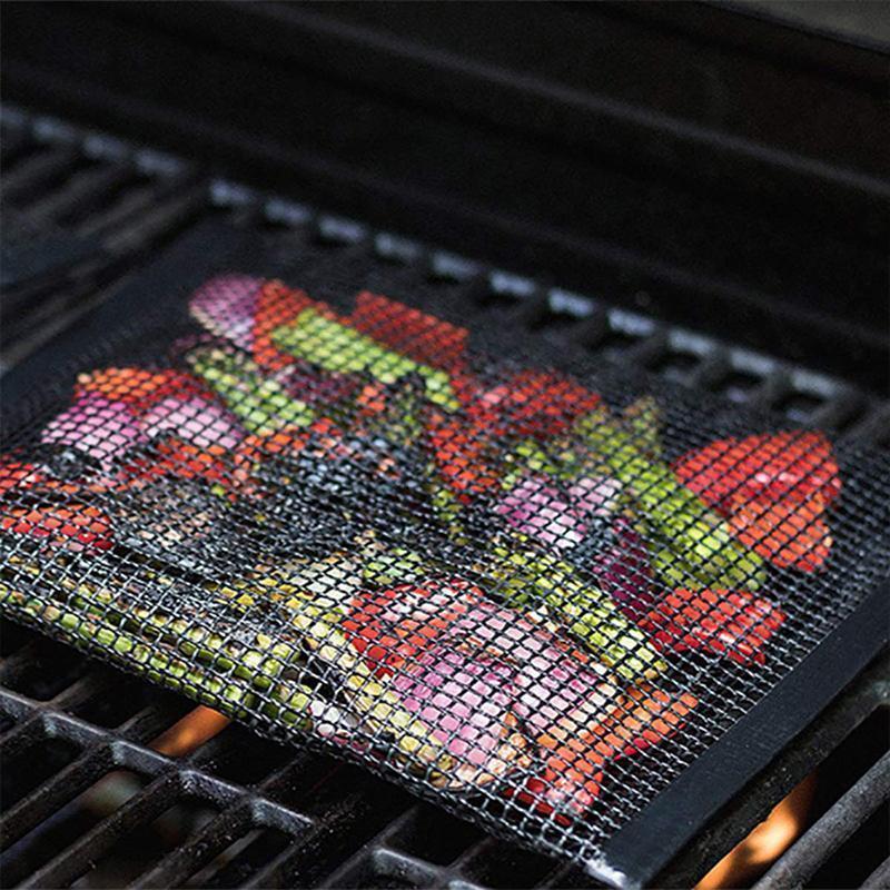 Genanvendelige non-stick BBQ Mesh Grill tasker