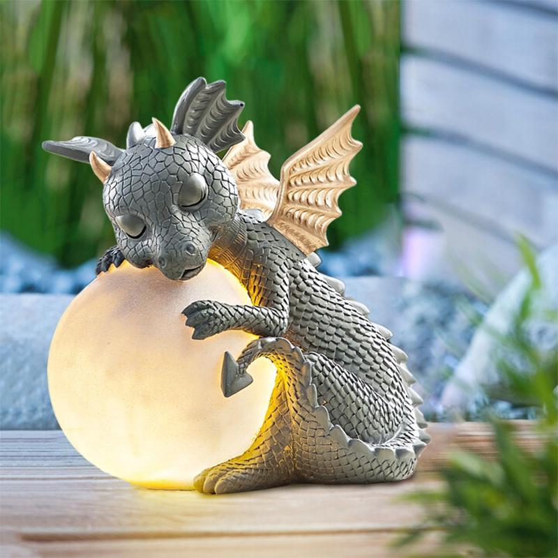 MystiCalls Garden Dragon mediteret statue indsamling