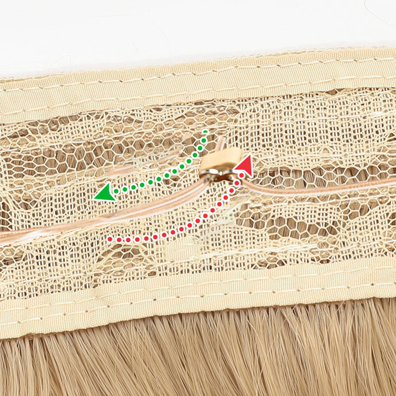 Kunstig naturlig usynlig lang krøllet hår forlængelse