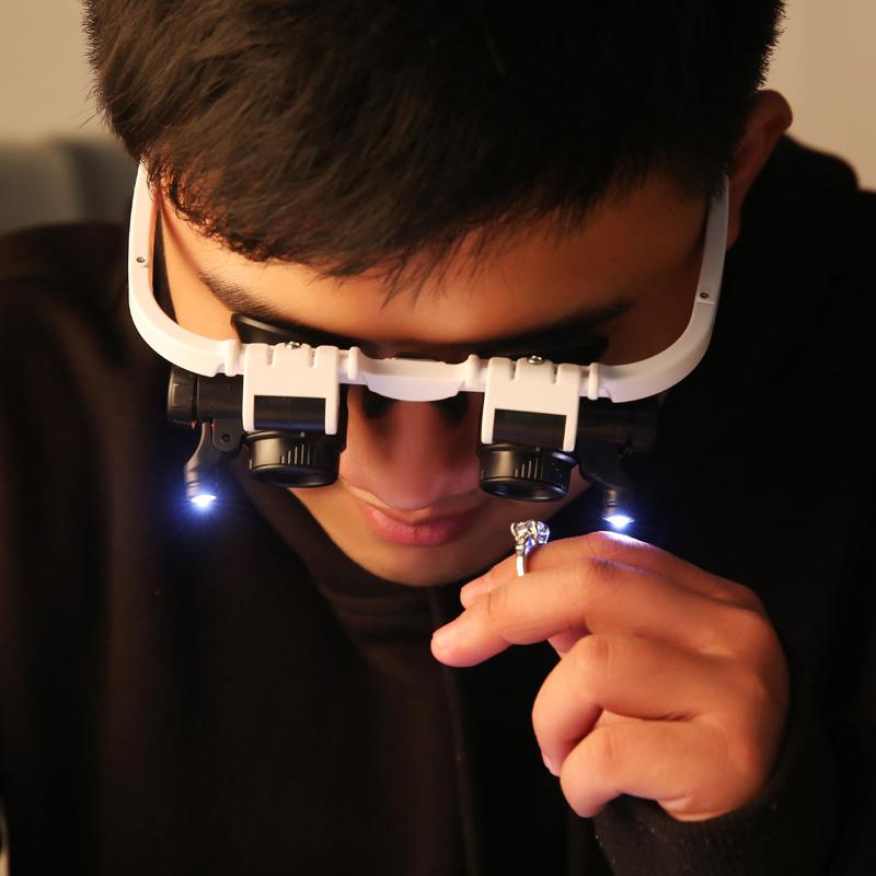 LED-brille forstørrelsesglas
