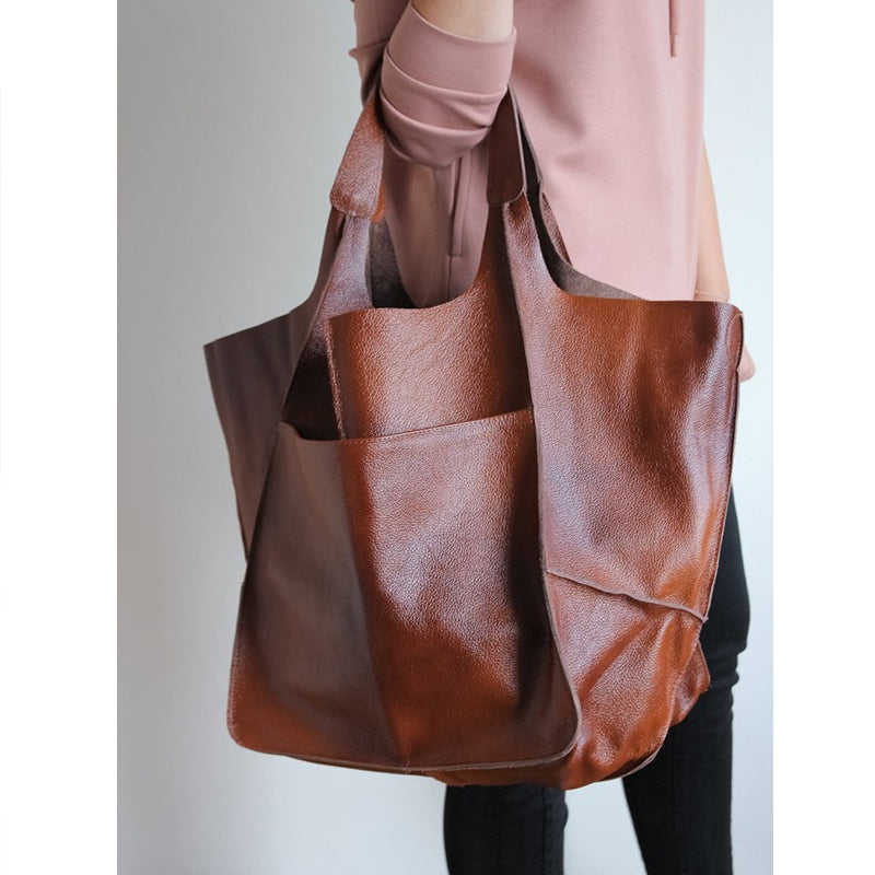 Kvinder Oversize Weekender læder håndtasker