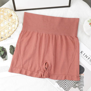 Højtaljede sømløse hoftelift slanke shorts