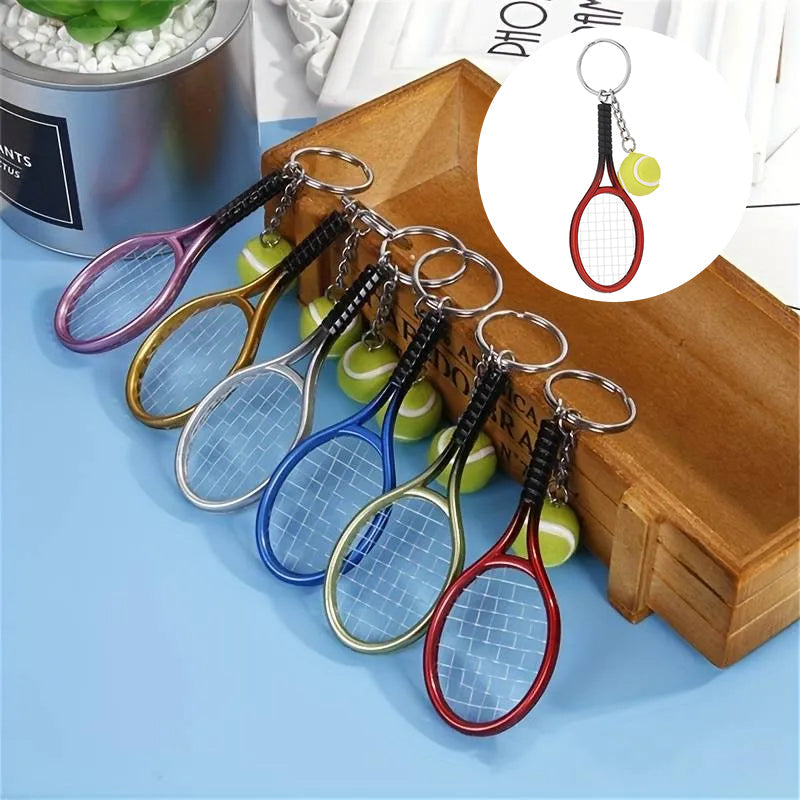 Mini tennisketcher nøglering