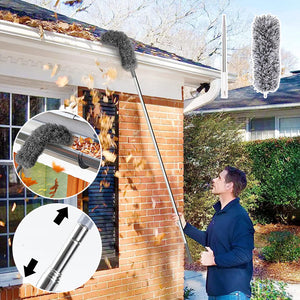 Teleskopisk vaskbar buet mikrofiber støvekost