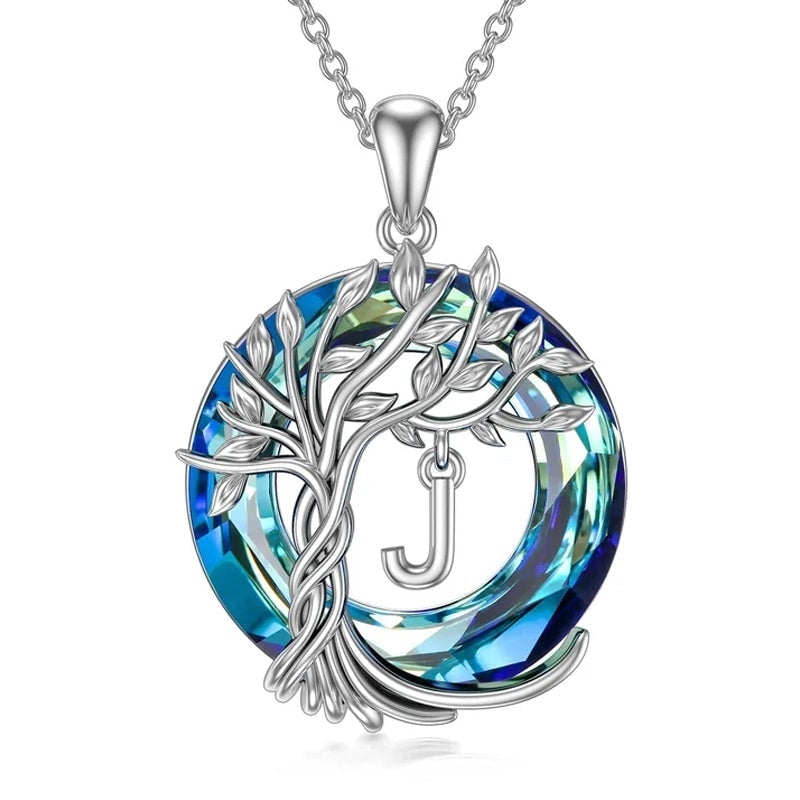 Livets træ Crystal Pendant halskæde