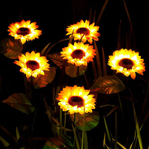 Solcelledrevne solsikkelamper