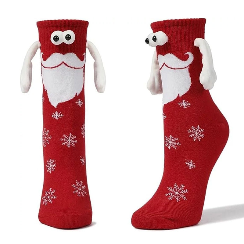 Magnetiske holde-i-hånd sokker i julemotiv