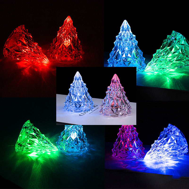 Mini LED Krystaljuletræs nattelampe