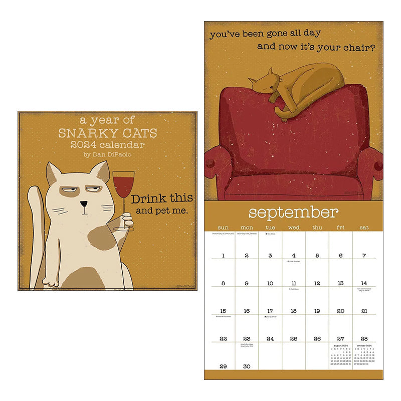 Et år med kække katte | 2024 Vægkalender